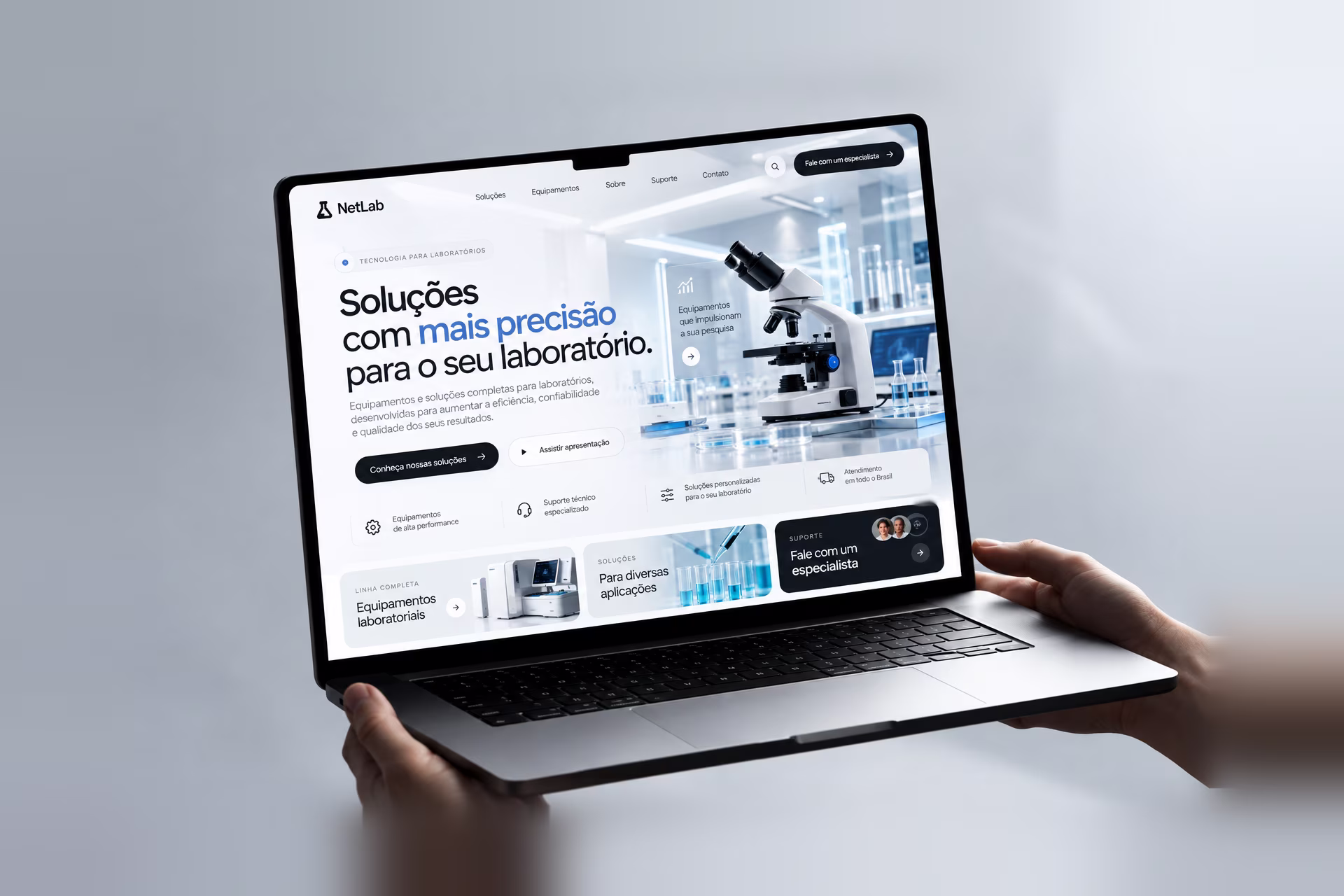 Site de Laboratório Médico mockup do site